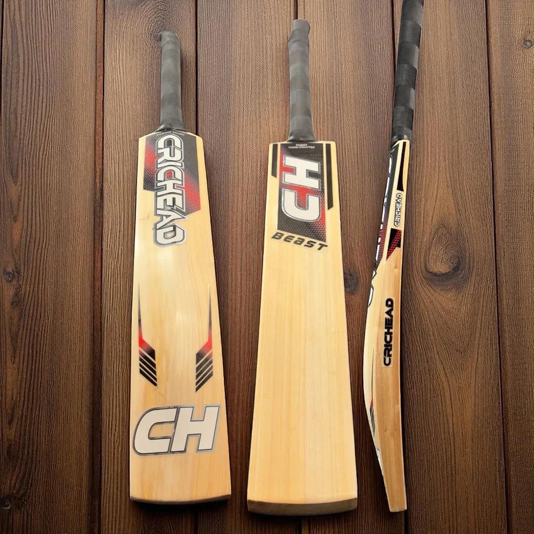 CricHeadSports CH Beast and CH Players bats standing side by side
